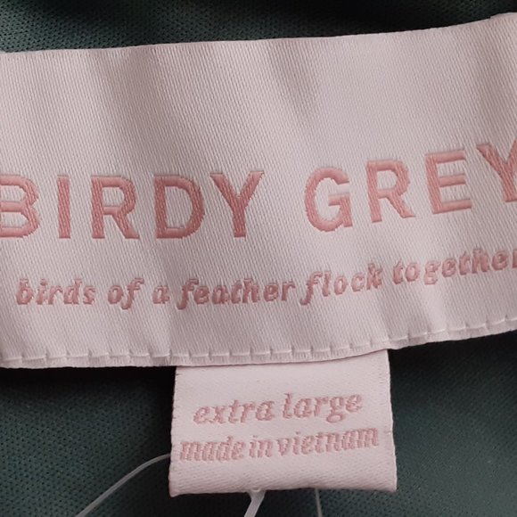 NWT BIRDY GREY HANNAH EMPIRE SEA GLASS GREEN CREPE BRIDESMAID DRESS SIZE XL - Picture 5 of 6